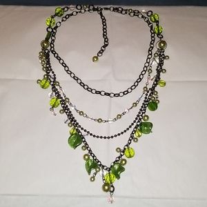 Renaissance Green Layered Necklace